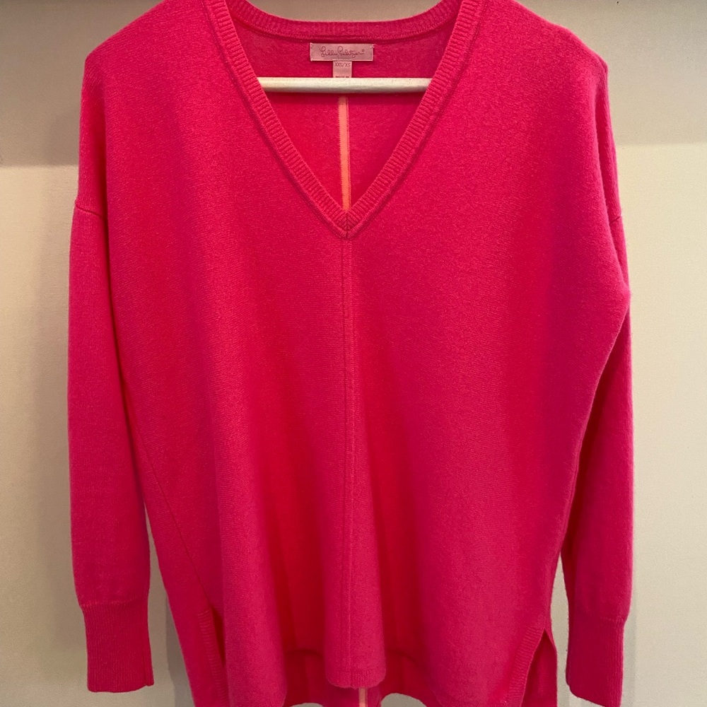 Lilly Pulitzer Pink cashmere long sleeve sweater
